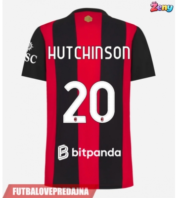 Lacne Ženy Futbalové dres AC Milan Omari Hutchinson #20 2026-27 Krátky Rukáv - Domáci